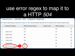 use error regex to map it to
a HTTP 504
 