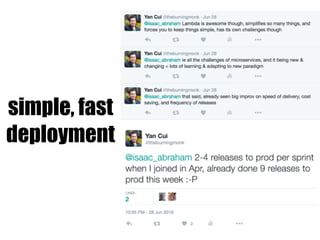 simple, fast
deployment
 
