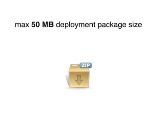 max 50 MB deployment package size
 