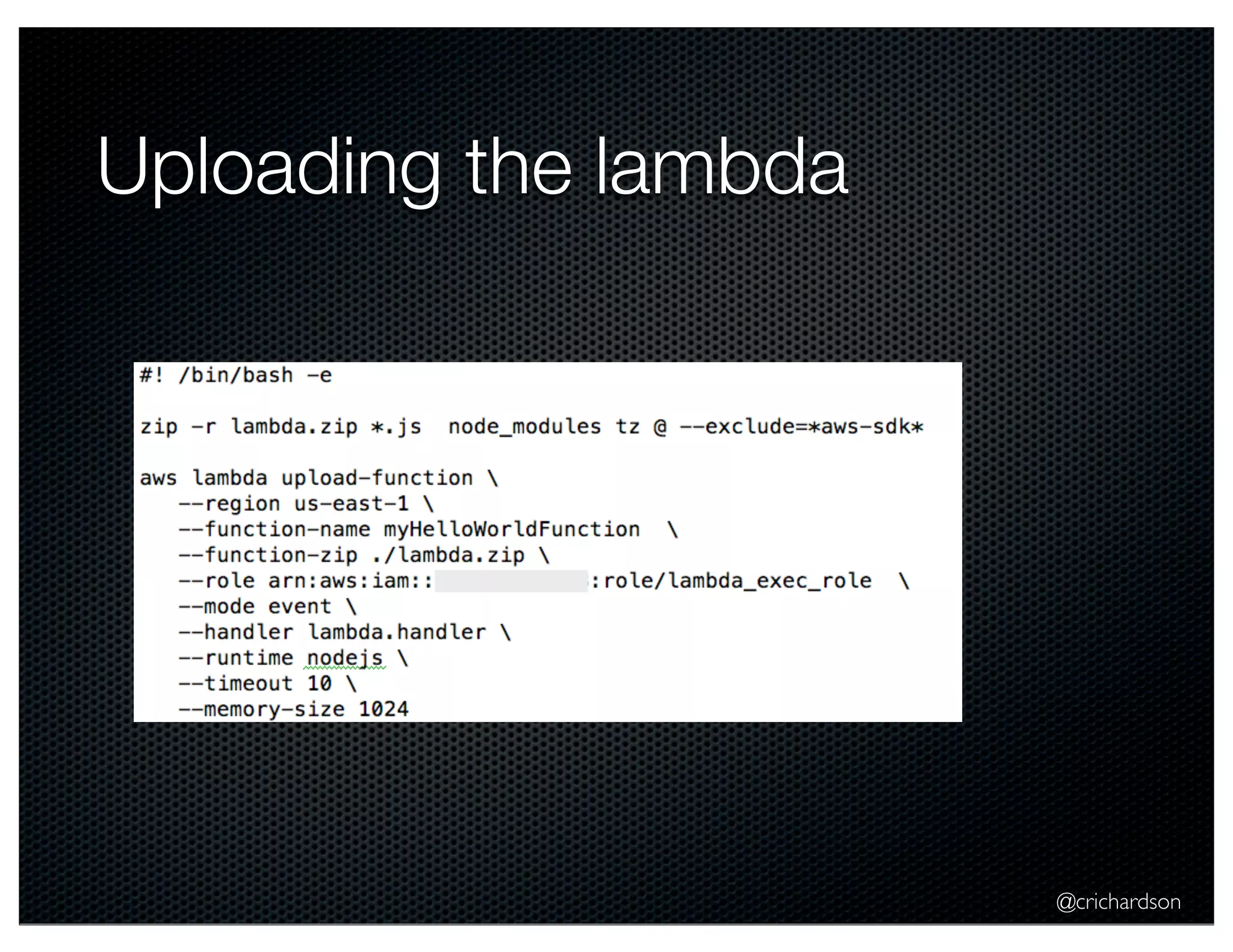 @crichardson 
Uploading the lambda 
 