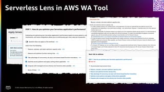 © 2023, Amazon Web Services, Inc. or its affiliates. All rights reserved.
Serverless Lens in AWS WA Tool
 