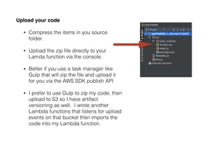 AWS Lambda Presentation (Tech Talk DC) | PDF