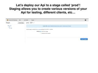 AWS Lambda Presentation (Tech Talk DC) | PDF