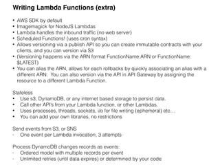 AWS Lambda Presentation (Tech Talk DC) | PDF