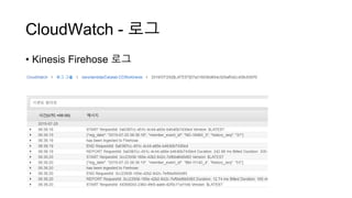 CloudWatch - 로그
• Kinesis Firehose 로그
 