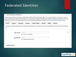Federated Identities
 