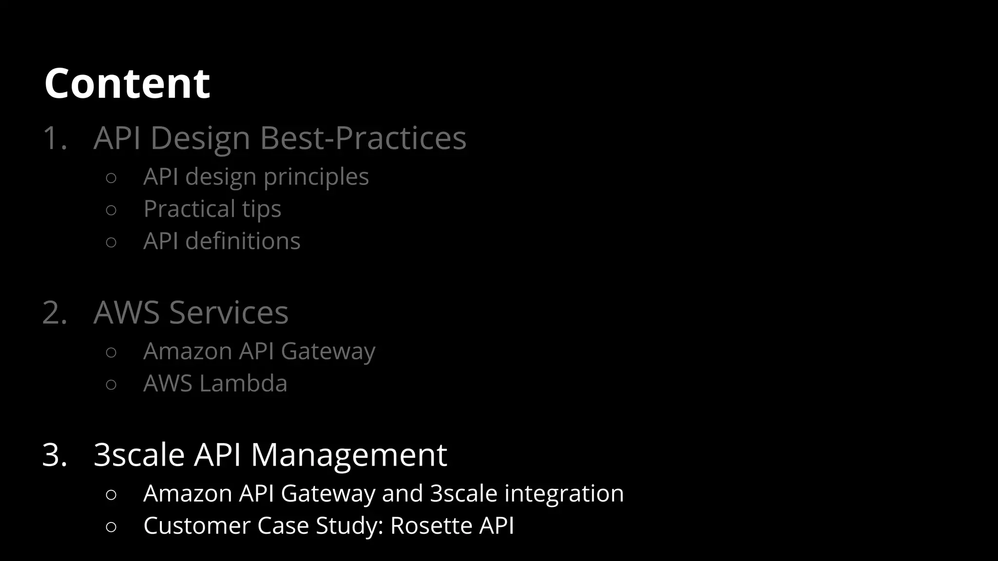 API workshop by AWS and 3scale | PDF