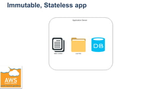 Immutable, Stateless app
 