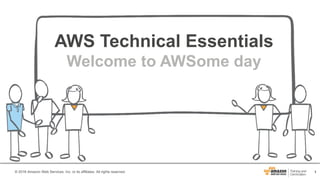 1© 2016 Amazon Web Services, Inc. or its affiliates. All rights reserved.
AWS Technical Essentials
Welcome to AWSome day
 