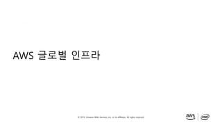© 2019, Amazon Web Services, Inc. or its affiliates. All rights reserved.
AWS 글로벌 인프라
 