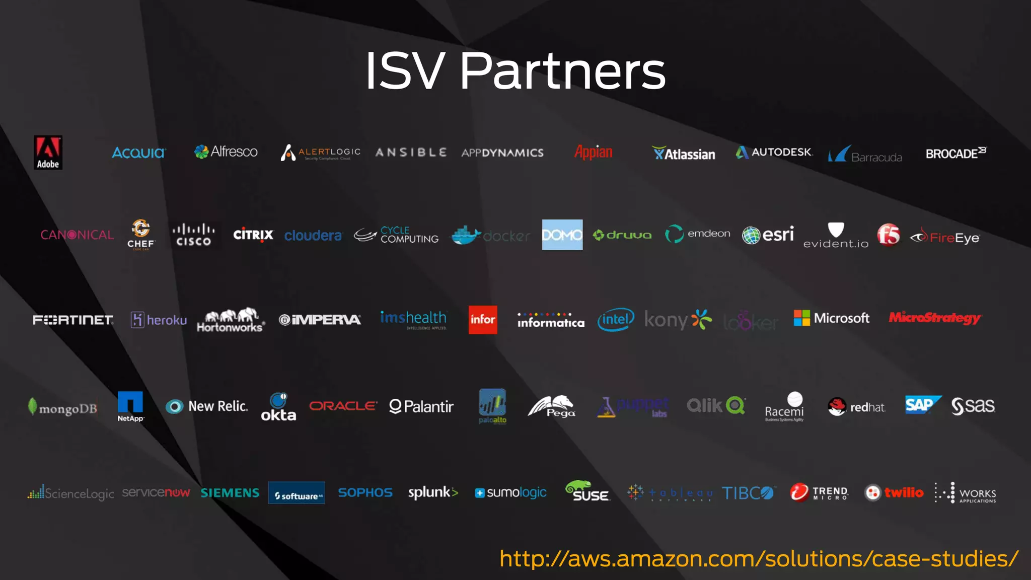 ISV Partners
http://aws.amazon.com/solutions/case-studies/
 