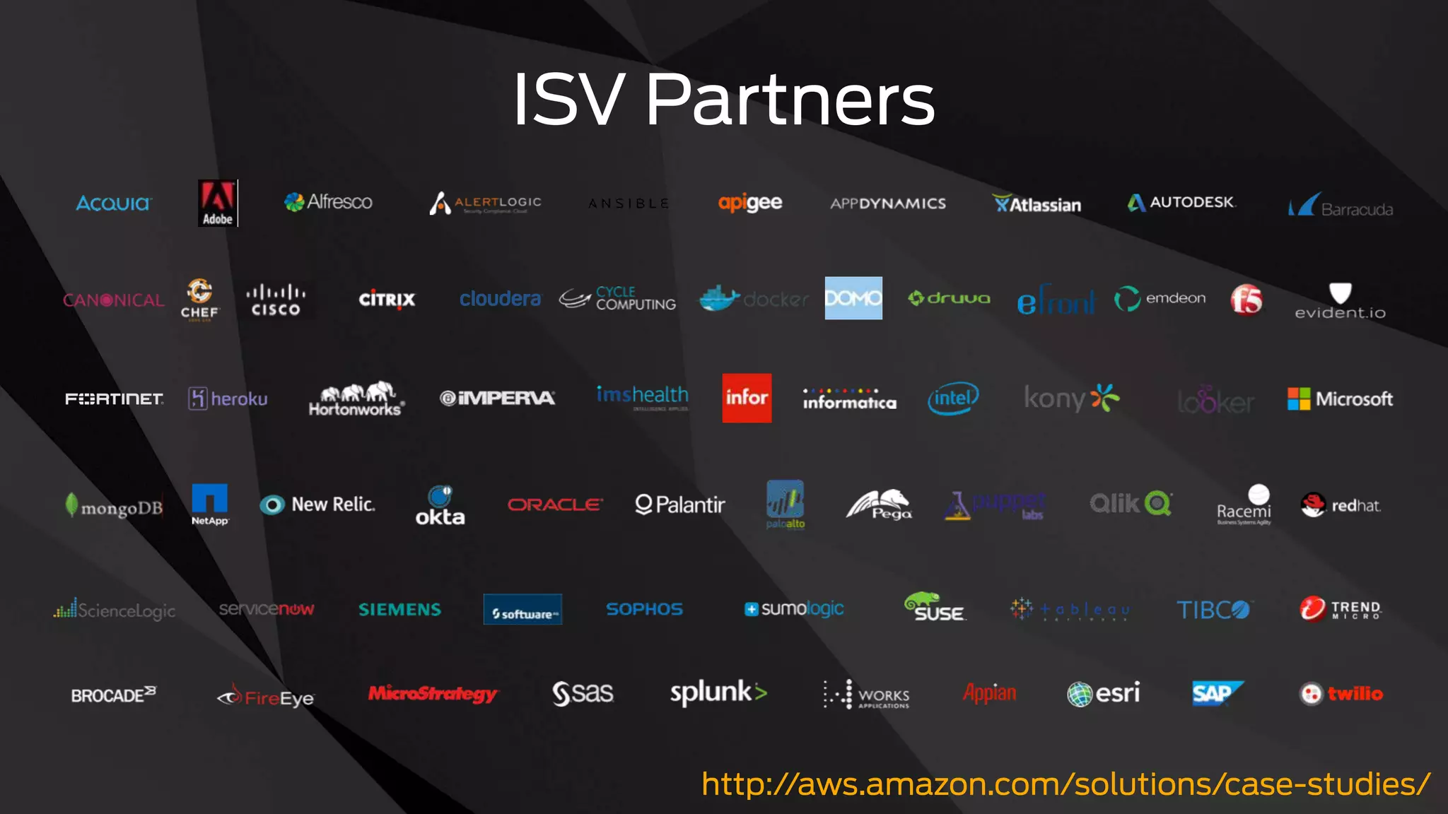 ISV Partners
http://aws.amazon.com/solutions/case-studies/
 