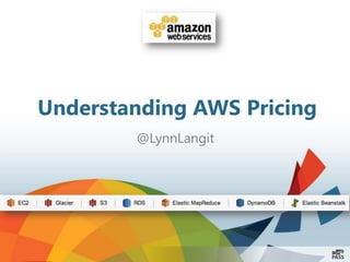 Understanding AWS Pricing
@LynnLangit
 