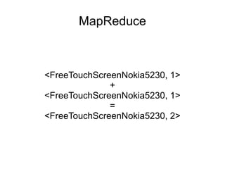 MapReduce Key Pairs <key,value>