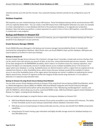 Aws rdbms oracle | PDF