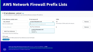 © 2022, Amazon Web Services, Inc. or its affiliates. All rights reserved.
AWS Network Firewall Prefix Lists
[AWS Japan Blo...