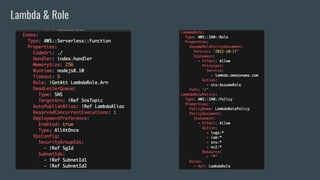 Lambda & Role
 
