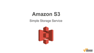 Amazon S3
Simple Storage Service
 