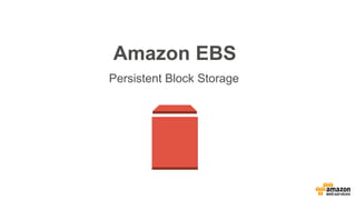 Amazon EBS
Persistent Block Storage
 