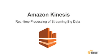 Amazon Kinesis
Real-time Processing of Streaming Big Data
 
