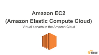 Amazon EC2
(Amazon Elastic Compute Cloud)
Virtual servers in the Amazon Cloud
 