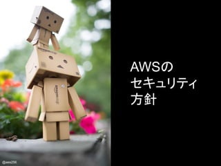 AWSの
          セキュリティ
          方針



@aes256
  6
 
