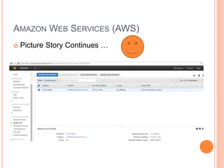 AMAZON WEB SERVICES (AWS) 
 Picture Story Continues … 
 