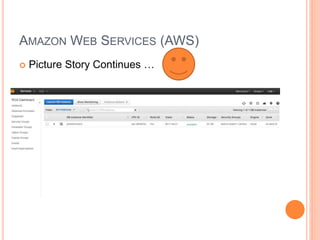 AMAZON WEB SERVICES (AWS) 
 Picture Story Continues … 
 