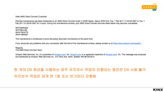 한 개의 DX 회선을 사용하는 경우 유지보수 작업이 진행되는 동안은 DX 사용 불가
유지보수 작업은 대개 연 1회 또는 반기마다 진행됨
 