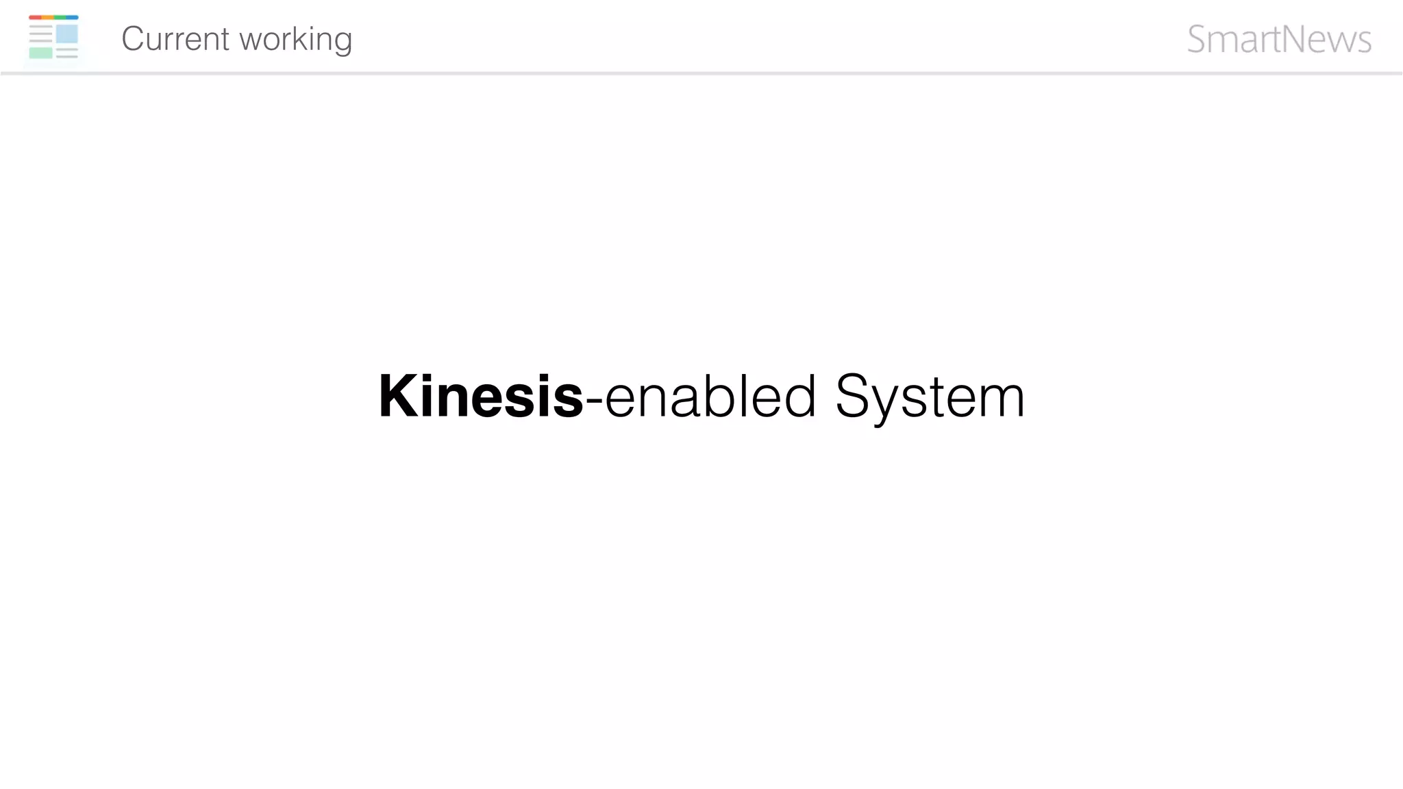Current working
Kinesis-enabled System
 