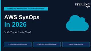 Sysops Sign AWS SysOps 2026: Skills You Actually Need for Certification & Real ...