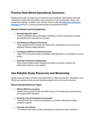 AWS SysOps Associate Certification Roadmap Guide | PDF