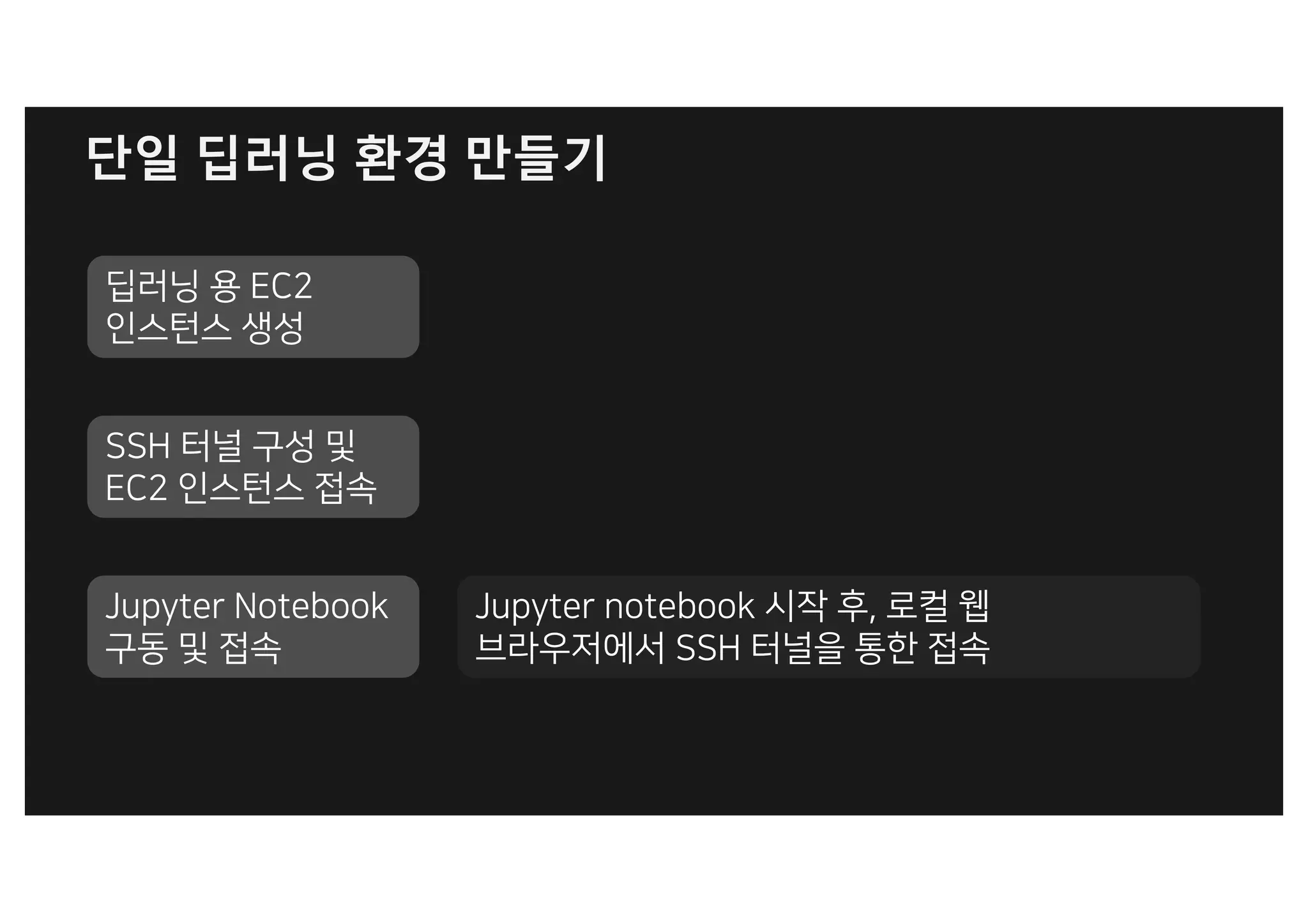 단일 딥러닝 환경 만들기
 