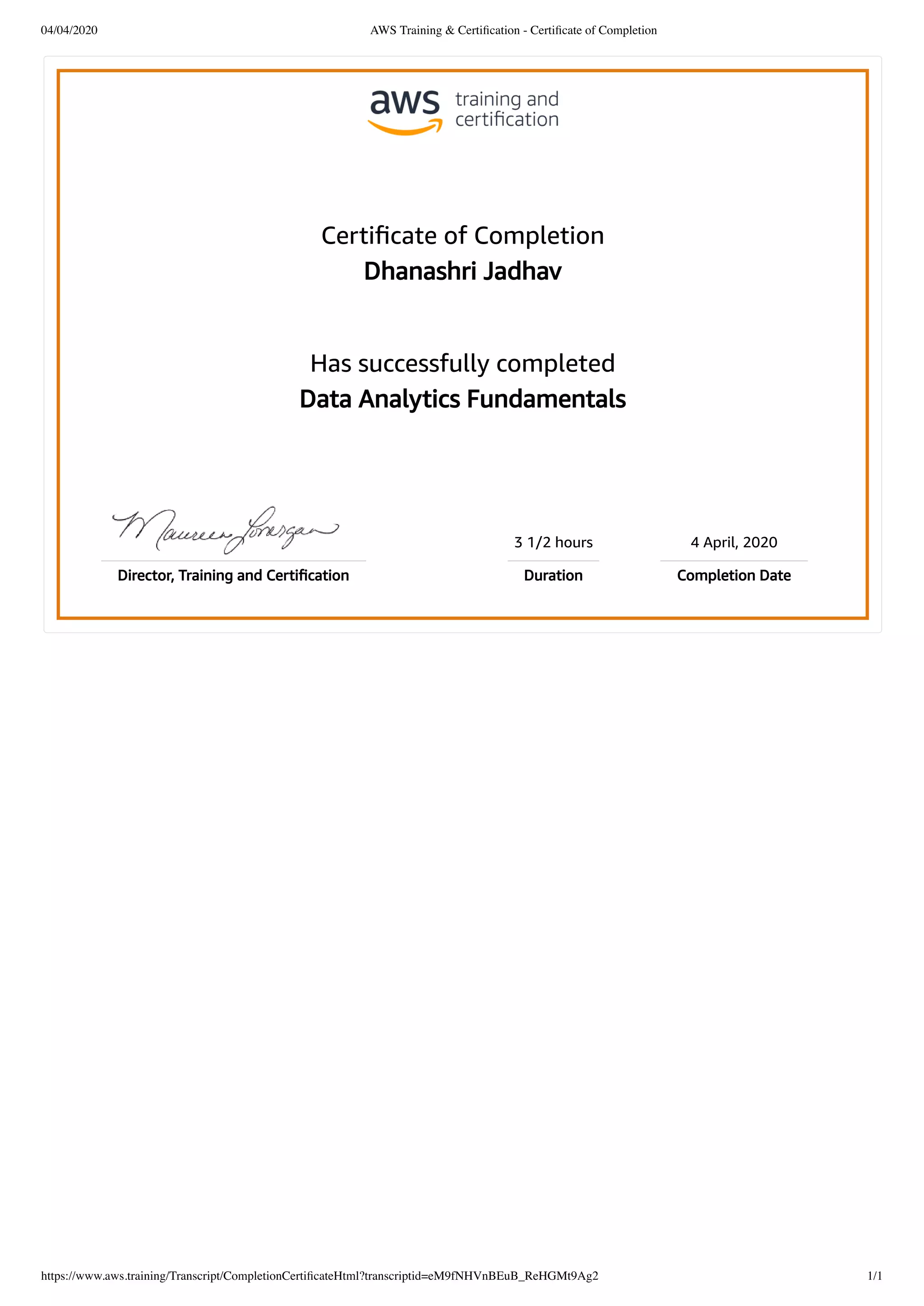 AWS DATA ANALYTICS FUNDAMENTALS | PDF