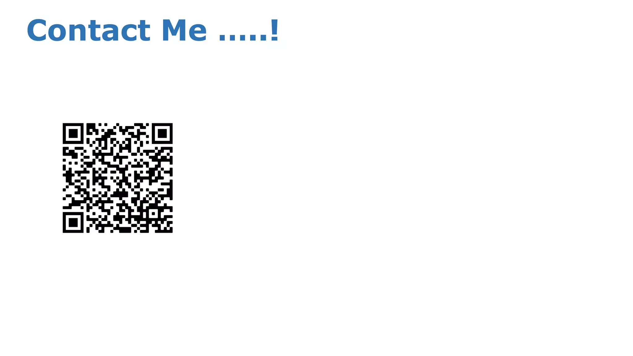 Contact Me …..! 