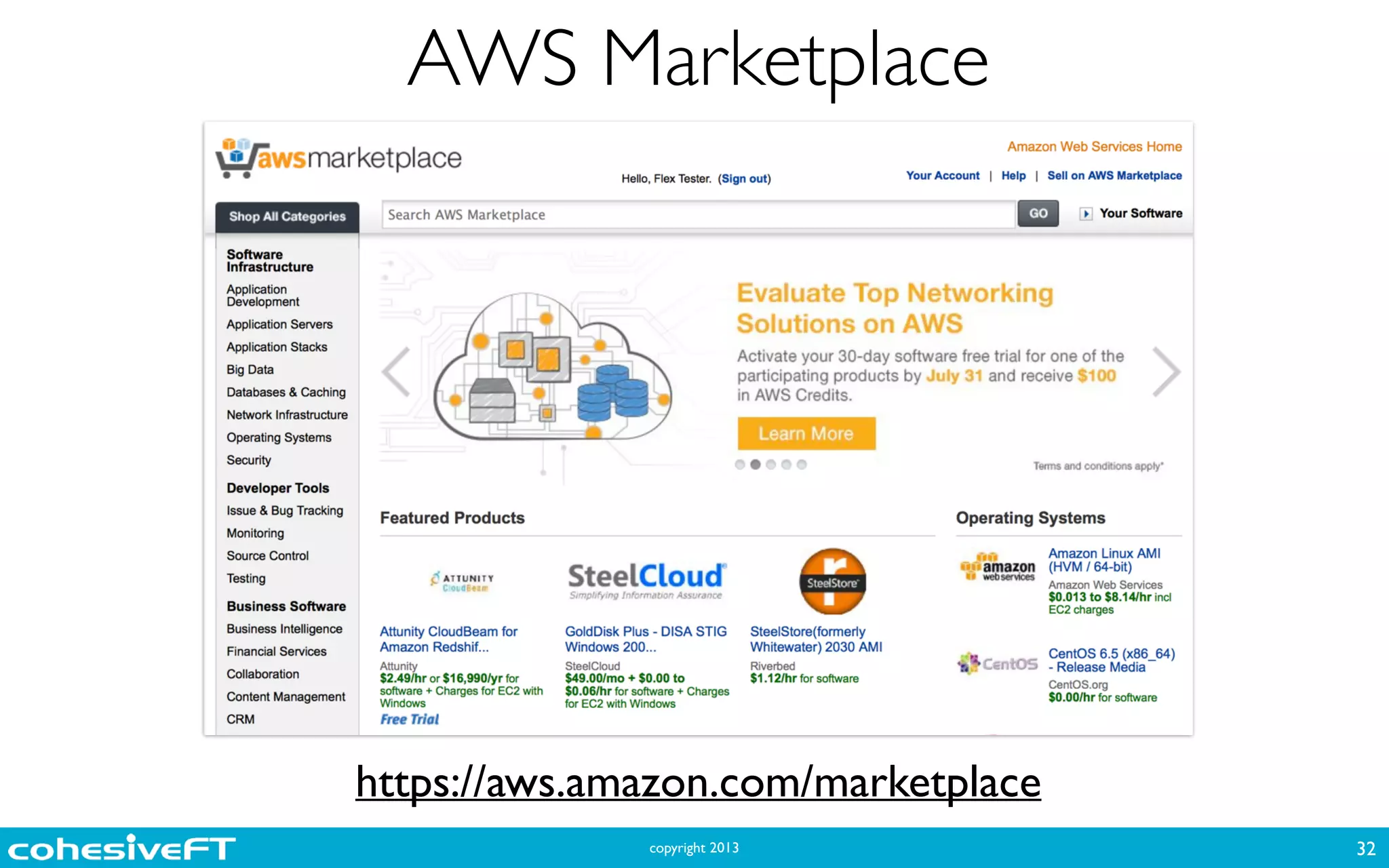 copyright 2013
AWS Marketplace
32
https://aws.amazon.com/marketplace
 