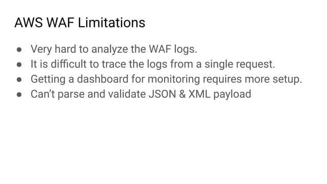 Securing your Public API with AWS WAF | PPT
