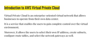 AWS Virtual Private Cloud | PDF