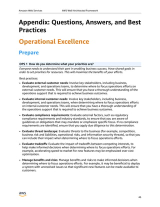 Framework Appendix Aws well architected-framework | PDF