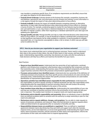 AWS Well-Architected Framework | PDF