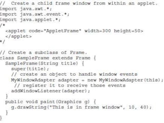 AWT controls, Listeners