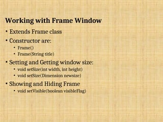 awt/ AWT Package/ Components/ Layout Manager | PPT