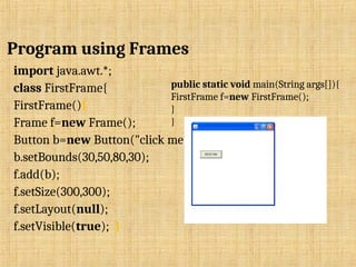 awt/ AWT Package/ Components/ Layout Manager | PPT