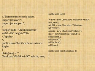 awt/ AWT Package/ Components/ Layout Manager | PPT