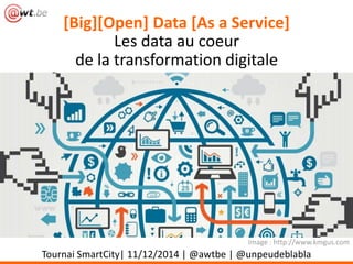 [Big][Open] Data [As a Service] 
Les data au coeur 
de la transformation digitale 
Image : http://www.kmgus.com 
Tournai SmartCity| 11/12/2014 | @awtbe | @unpeudeblabla 
 