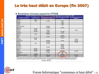 Le très haut débit en Europe (fin 2007) 