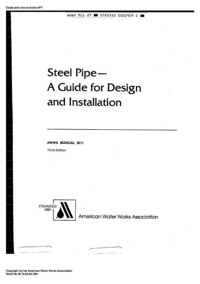 Awwa m11 1989steel pipedesign and installation