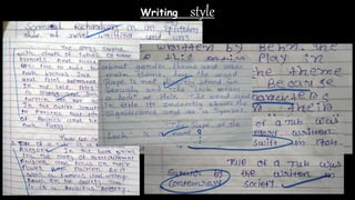 Writing style
 
