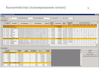 Казначейство (планирование оплат) 18
 