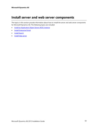 AX 2012 R3 Installation Guide | PDF